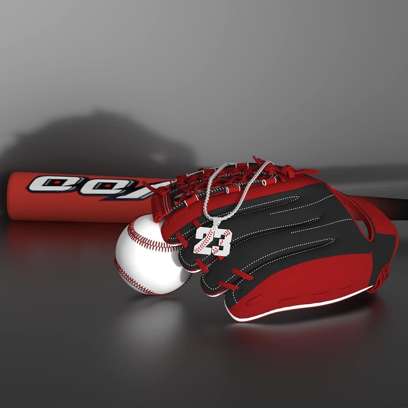 Wikavanli Personalized Baseball Jersey Number 00-99 Necklace - Stainless Steel Baseball Chain Pendant Necklace - Team Jewelry Gift for Boys, Girls, Men, Women - Image 5